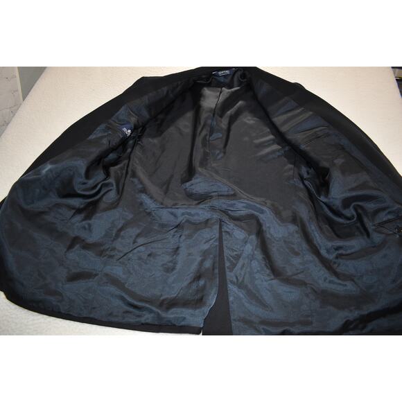 Stafford Blazer Sportscoat Jacket Gold Buttons Mens Size 44 Long 2Btns Navy Blue - Picture 9 of 10